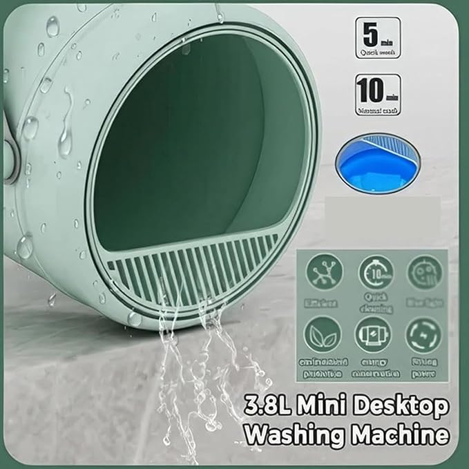 Mini Automatic Washing Machine Portable, 3.8L Touchscreen