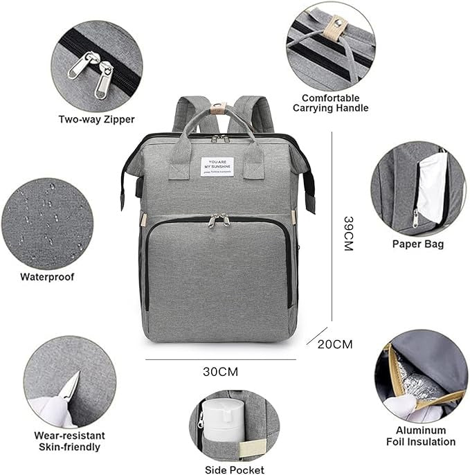 Portable Folding Crib Diaper Bag Multi-Function