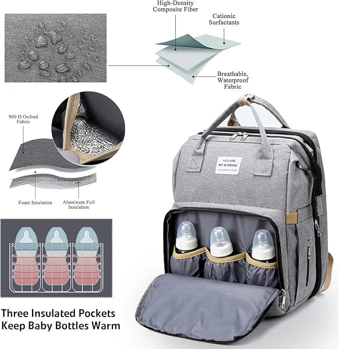 Portable Folding Crib Diaper Bag Multi-Function